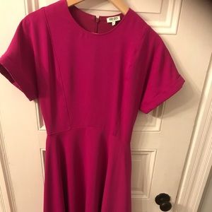 Kenzo Hot pink dress. Asymmetrical.